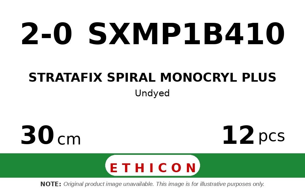 STRATAFIX Spiral Monocryl Plus Suture SXMP1B410 hechtdraad - SH 2-0 - 30cm - | per 12 st. | - afbeelding 0