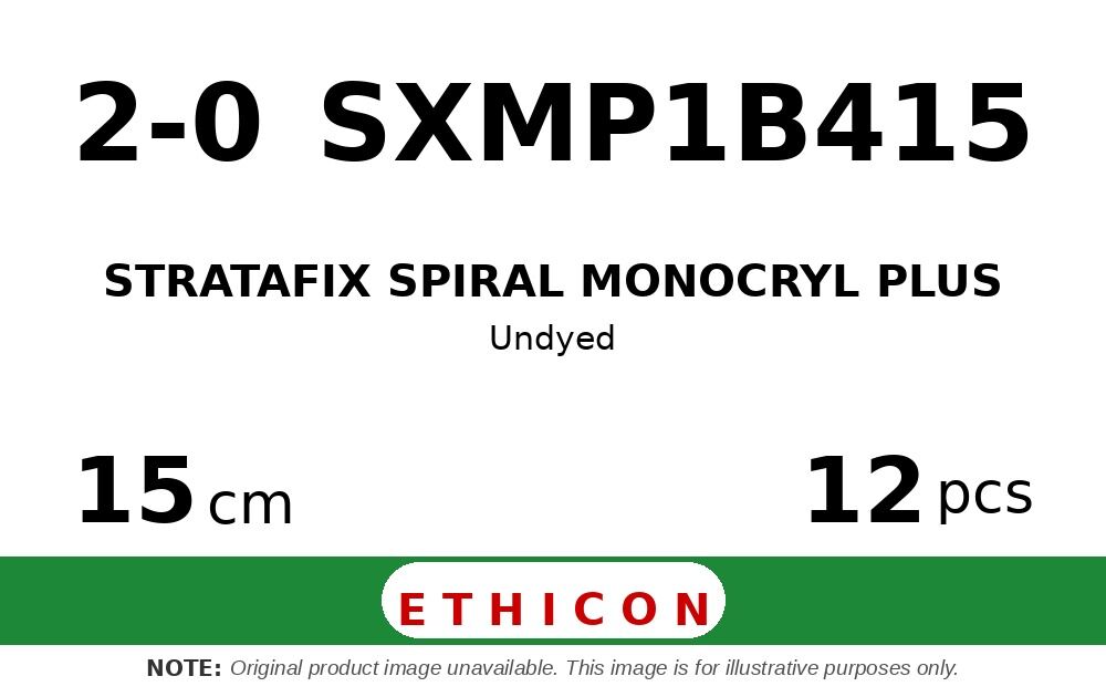 STRATAFIX Spiral Monocryl Plus Suture SXMP1B415 hechtdraad - CT-2 2-0 - 15cm - | per 12 st. | - afbeelding 0