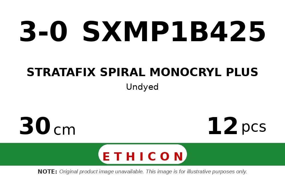 STRATAFIX Spiral Monocryl Plus Suture SXMP1B425 hechtdraad - RB-1 3-0 - 30cm - | per 12 st. | - afbeelding 0