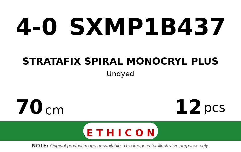 STRATAFIX Spiral Monocryl Plus Suture SXMP1B437 hechtdraad - SH 4-0 - 70cm - | per 12 st. | - afbeelding 0