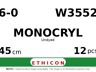 Monocryl W3552 hechtdraad - S-14 6-0 - 45cm - | per 12 st. |