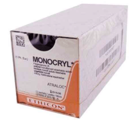 Monocryl 3-0 hechtdraad MCP3650G 70cm met KS naald per 12st.