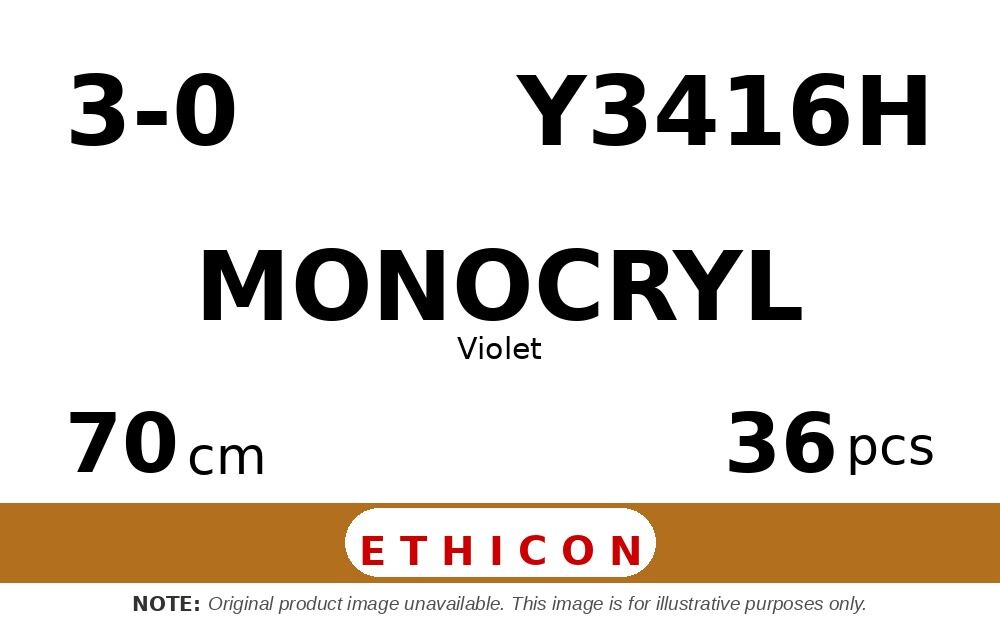 Monocryl Y3416H hechtdraad - JB 3-0 - 70cm - | per 36 st. |