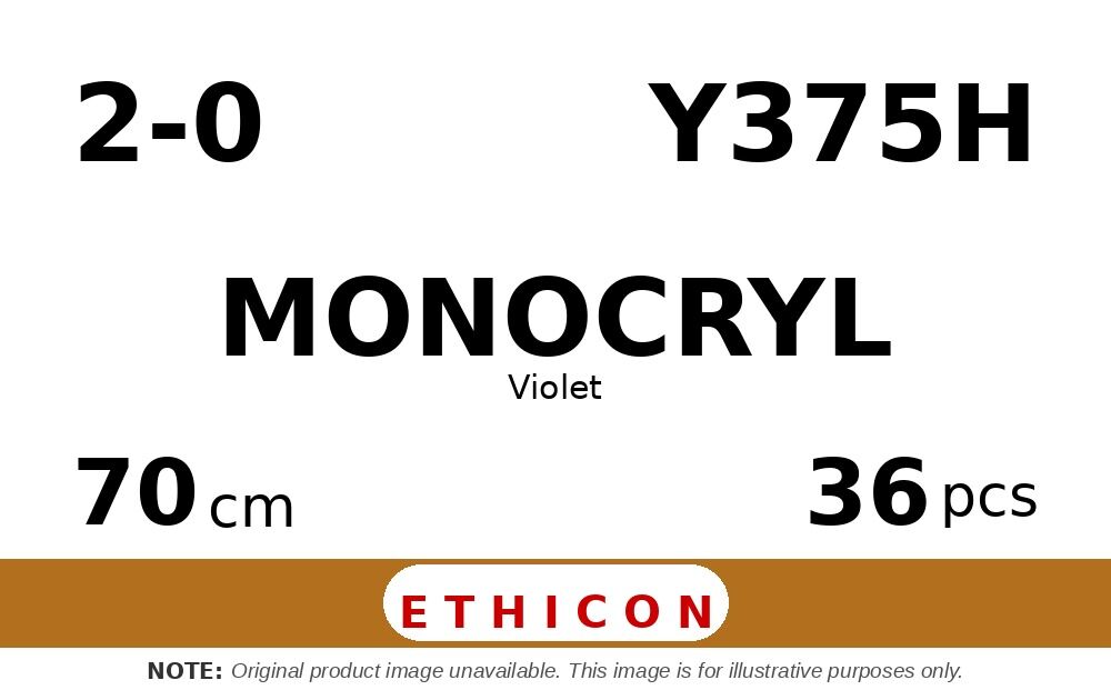 Monocryl Y375H hechtdraad - UR-5 2-0 - 70cm - | per 36 st. |