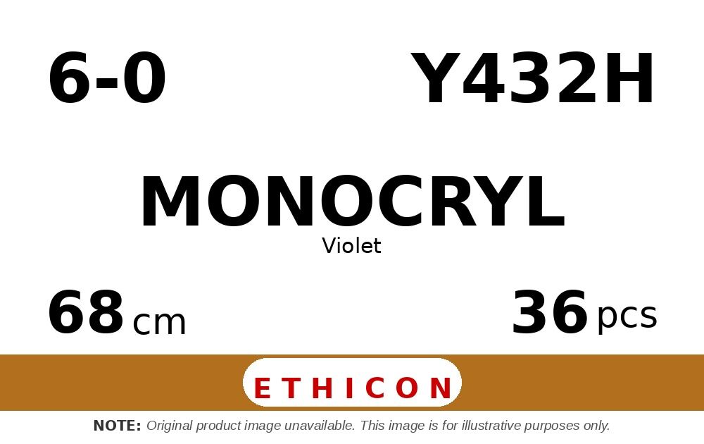 Monocryl Y432H hechtdraad - TF 6-0 - 68cm - | per 36 st. |