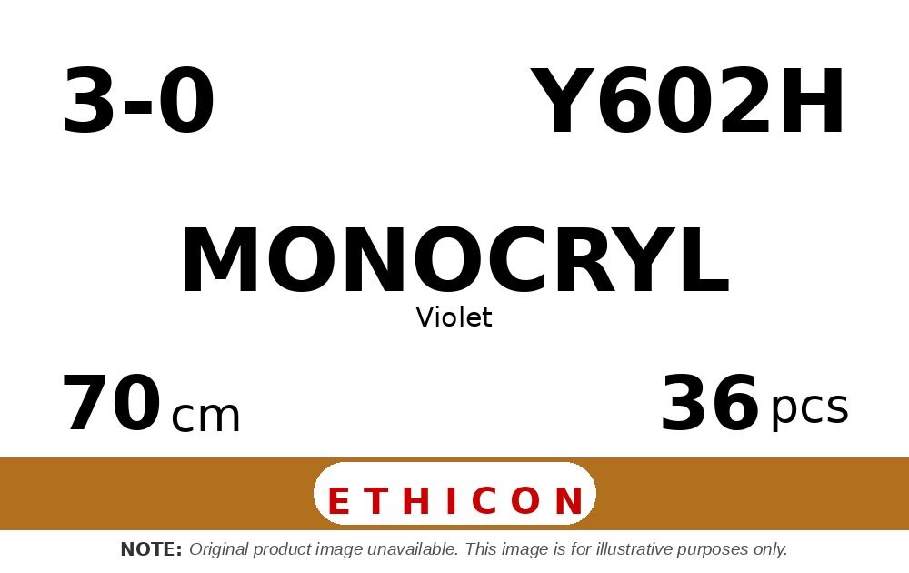 Monocryl Y602H hechtdraad - UR-6 3-0 - 70cm - | per 36 st. |