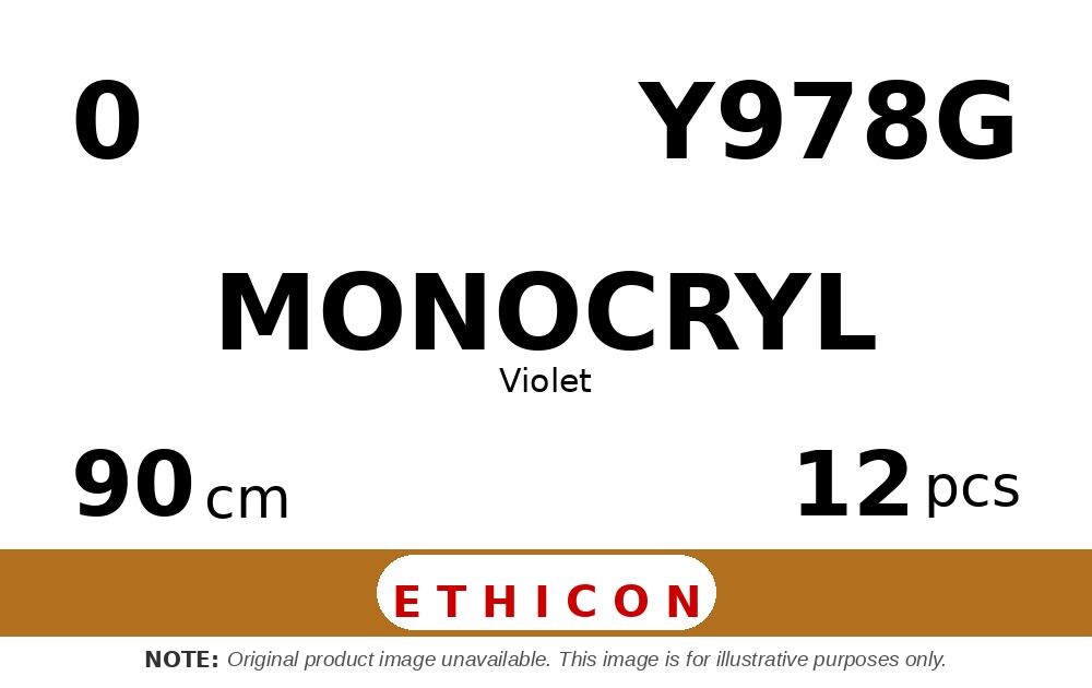 Monocryl Y978G hechtdraad - CTX 0 - 90cm - | per 12 st. |