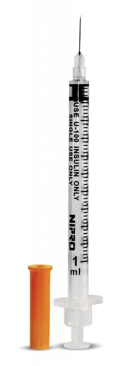 Nipro insuline injectiespuit 3-delig 1ml 30G 0.3x13mm per 100st - afbeelding 2