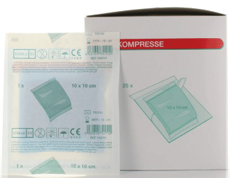 Nobasorb absorberend wondverband 10x10cm steriel per 25st