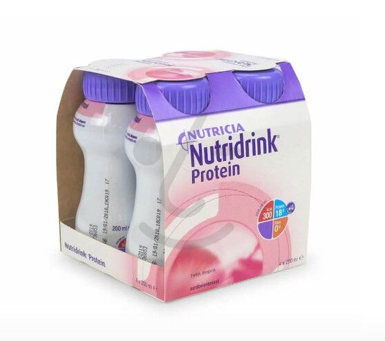 Nutridrink 2.0 Kcal- drinkvoeding 200ml aardbeiensmaak per 4st (