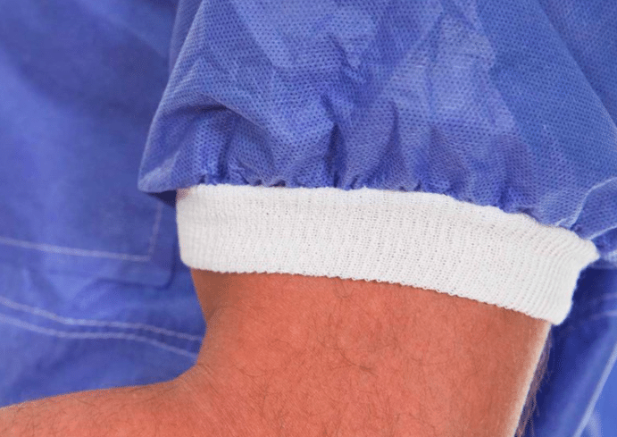 Barrier clean air suit omlooppak shirt met mouwen gebreide manchetten kort blauw - afbeelding 2