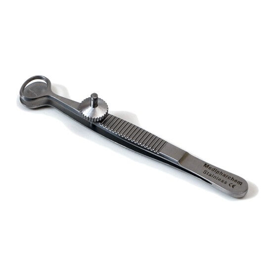 Oogpincet Chalazion desmarres ovaal 8cm x 18mm per stuk