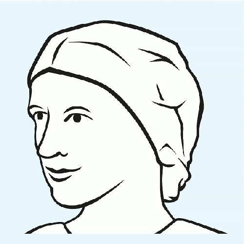 Tekening van de Foliodress muts 