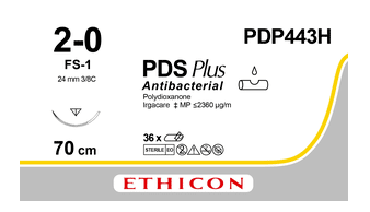 PDS Plus hechtdraad PDP443H CLR 2-0 70 cm FS-1 naald 36 stuks - afbeelding 0