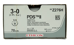 PDS Hechtdraad 3-0 Z276H V-5 naald met 70cm draad violet per 36st - afbeelding 0