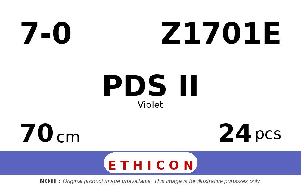 PDS II Z1701E hechtdraad - BV-1 7-0 - 70cm - | per 24 st. |