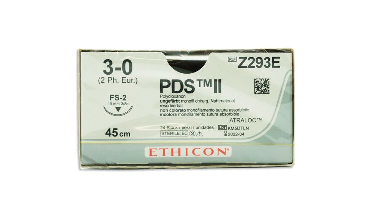 PDS 3-0 45cm draad met FS2 naald per 24st. - afbeelding 0