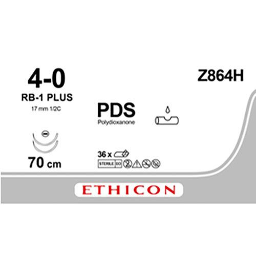 PDS II 4-0 hechtdraad Z864H RB-1 plus violet 70cm per 36st