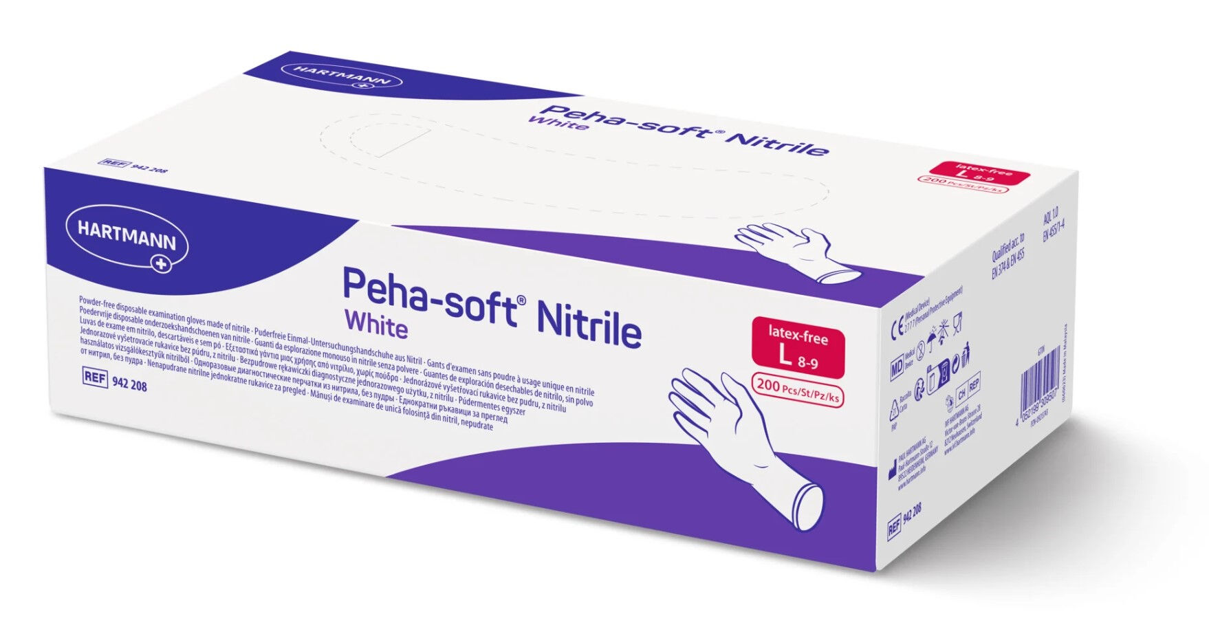 Peha Soft nitril handschoenen wit per 200st
