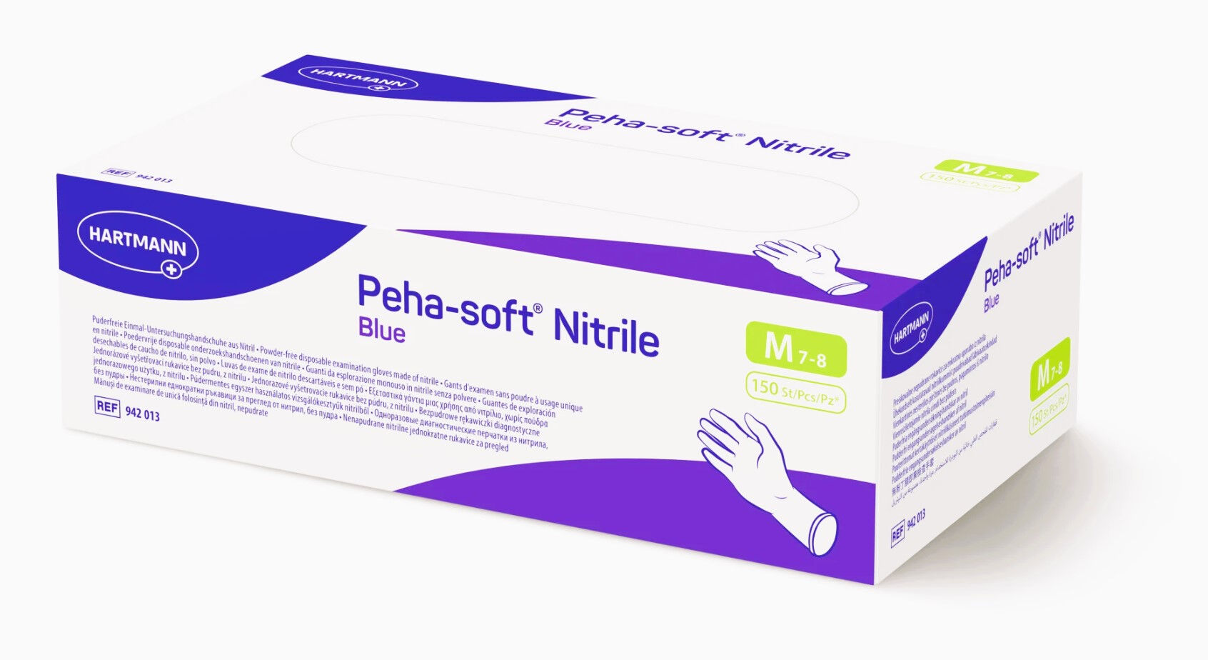 Peha soft nitrile blue handschoenen per doos a 150st