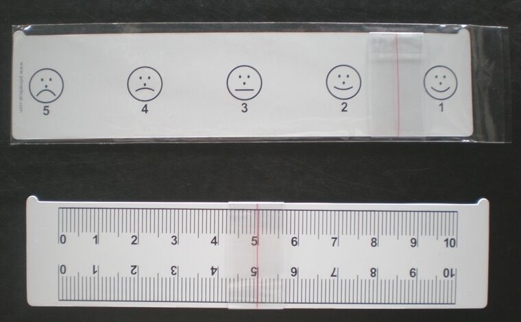 Pijnmeetlat kunststof per stuk