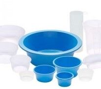 Wegwerp kom steriel kunststof blauw 250ml per 20st. - NIET MEER LEVERBAAR