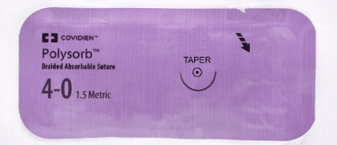 Medtronic Polysorb hechtdraad UL-203 4-0 ongekleurd met CVF-23 naald per 36st. - afbeelding 1