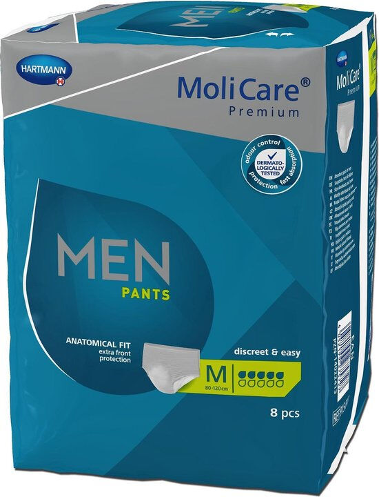Molicare premium broekje mannen M 5 druppels 8ST. per 4x8ST. - afbeelding 0