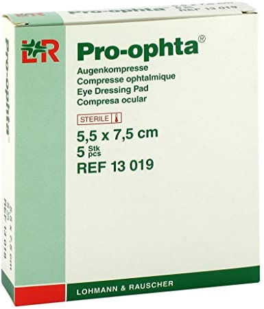 oogkompres voor het afdekken van het oog