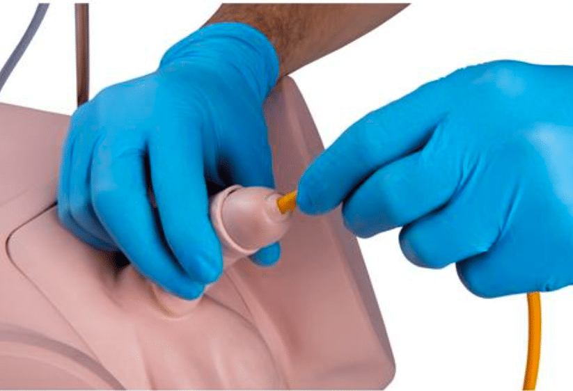 Inbrengen katheter man