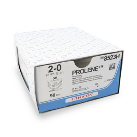 Prolene hechtdraad 8523H 2-0 draad blauw SH dubbel 90cm 36st