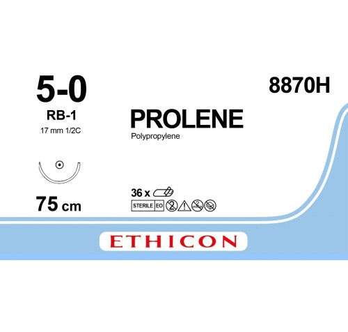 Prolene Hechtdraad  8890H 5-0 75cm blauw RB-1 36 st
