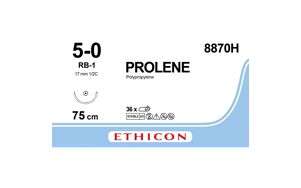 Prolene Hechtdraad  8890H 5-0 75cm blauw RB-1 36 st