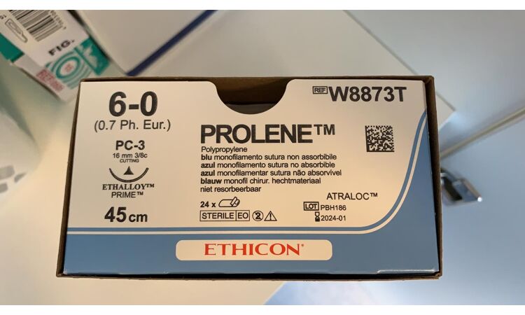 Ethicon prolene W8873T hechtdraad 6/0 met PC3 naald per 24st. - afbeelding 0