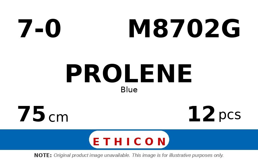Prolene M8702G hechtdraad - BV-175-8 7-0 - 75cm - | per 12 st. |