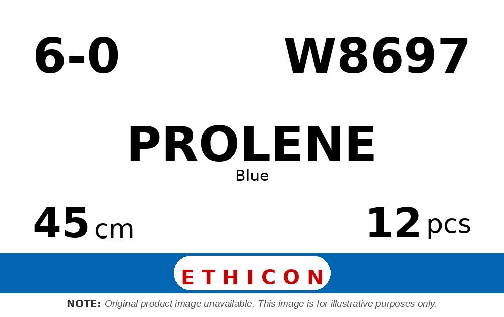 Prolene W8697 hechtdraad - P-1 6-0 - 45cm - | per 12 st. |