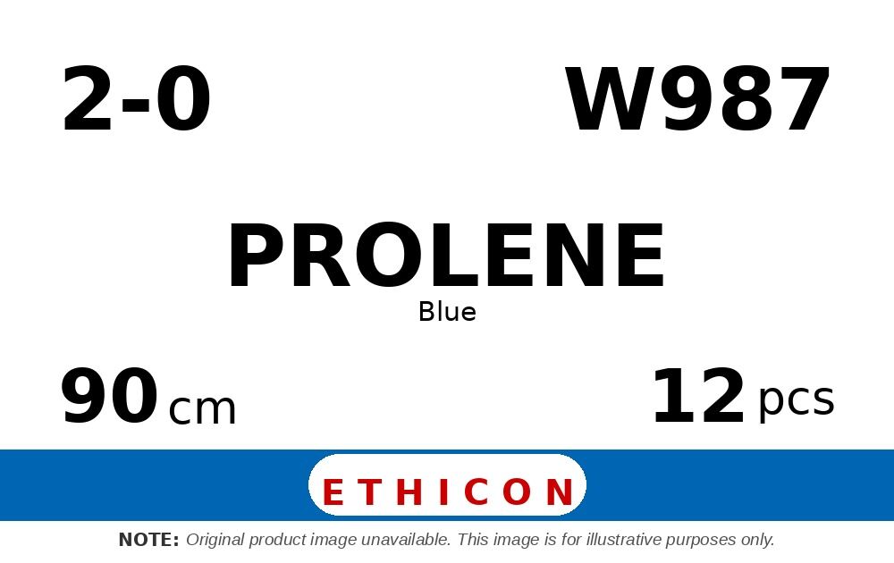 Prolene W987 hechtdraad - KP-3 2-0 - 90cm - | per 12 st. |