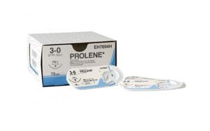 Ethicon Prolene 8698H 5/0 hechtdraad P3 naald 45cm blauw per 36st.