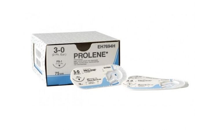 Ethicon Prolene 8698H 5/0 hechtdraad P3 naald 45cm blauw per 36st