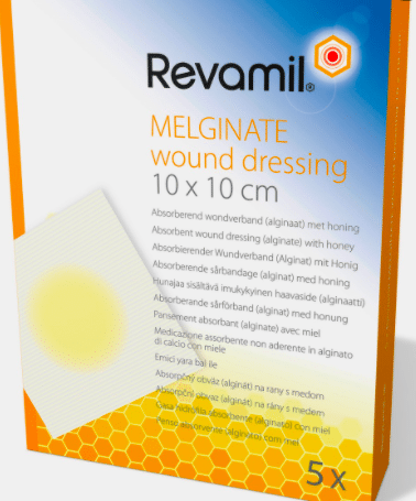 Revamil honinggaas malginate alginaatverband 10x10cm per 5st