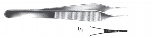 RK - Adson-brown micro pincet 12cm - afbeelding 0