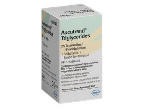 Roche triglyceride teststrips voor Accutrend Plus per 25st.