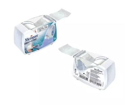 3M Micropore hechtpleister 1,25cmx9,15m 6st met dispenser per 6st. - afbeelding 2