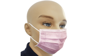 Ampri medische mondmaskers IIR roze met oorlussen per 50st.