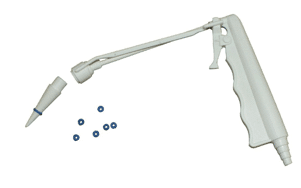 Rubber band ligator handstuk met afzuiging, cone en 2 elastiekjes 11mm per 25st.