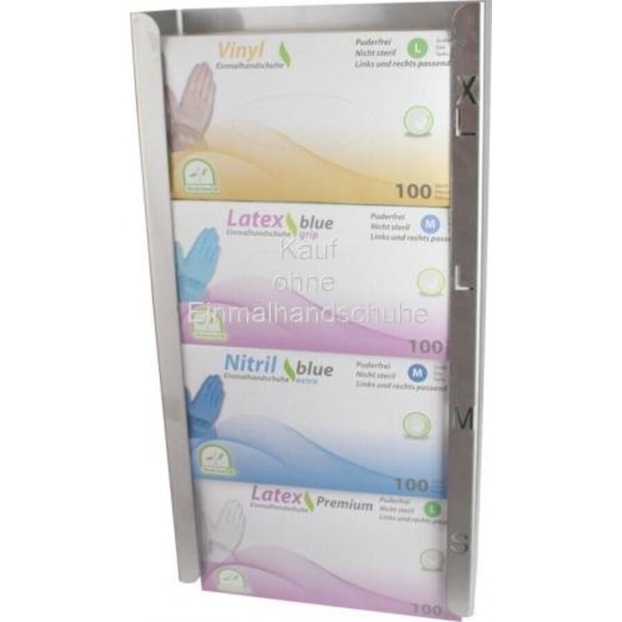 Handschoendispenser staal 4 vaks