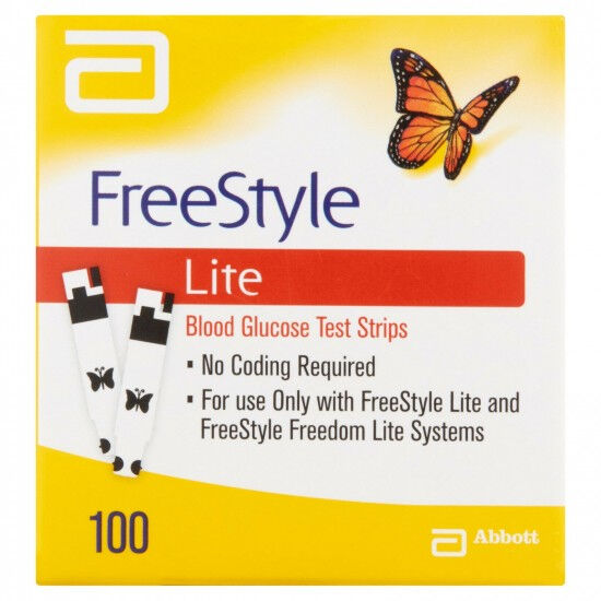 Abbott FreeStyle Lite teststrips bloedglucose per 100 stuks