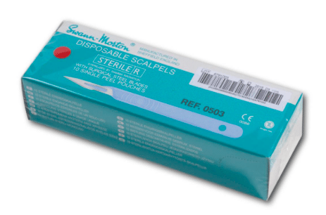 Swann morton wegwerp scalpel met handvat