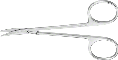 Aesculap Schaar baby Metzenbaum gebogen 115mm stomp/stomp fijn