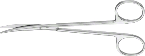 Aesculap Schaar baby Metzenbaum gebogen 145mm stomp/stomp fijn